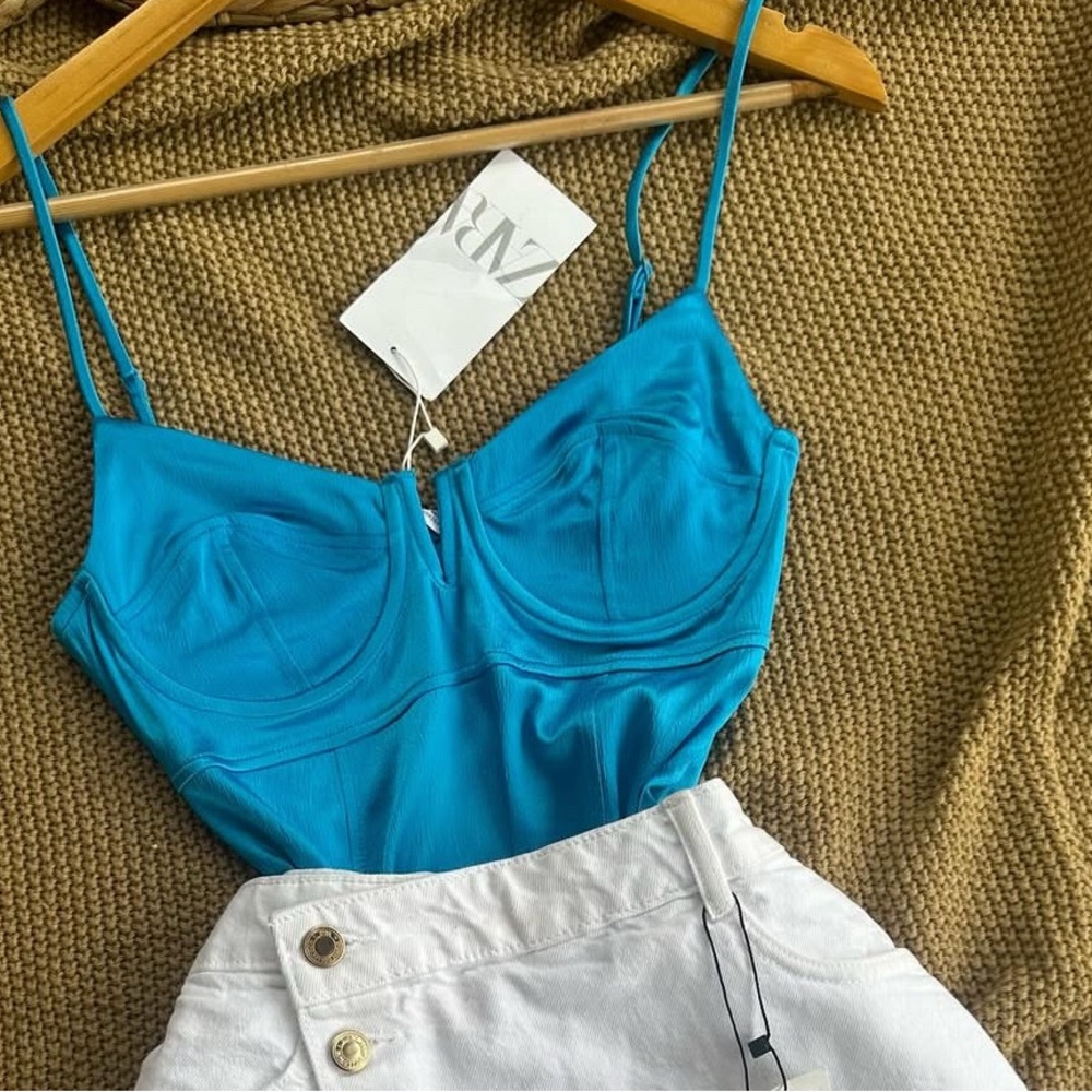 Zara blue bodysuit